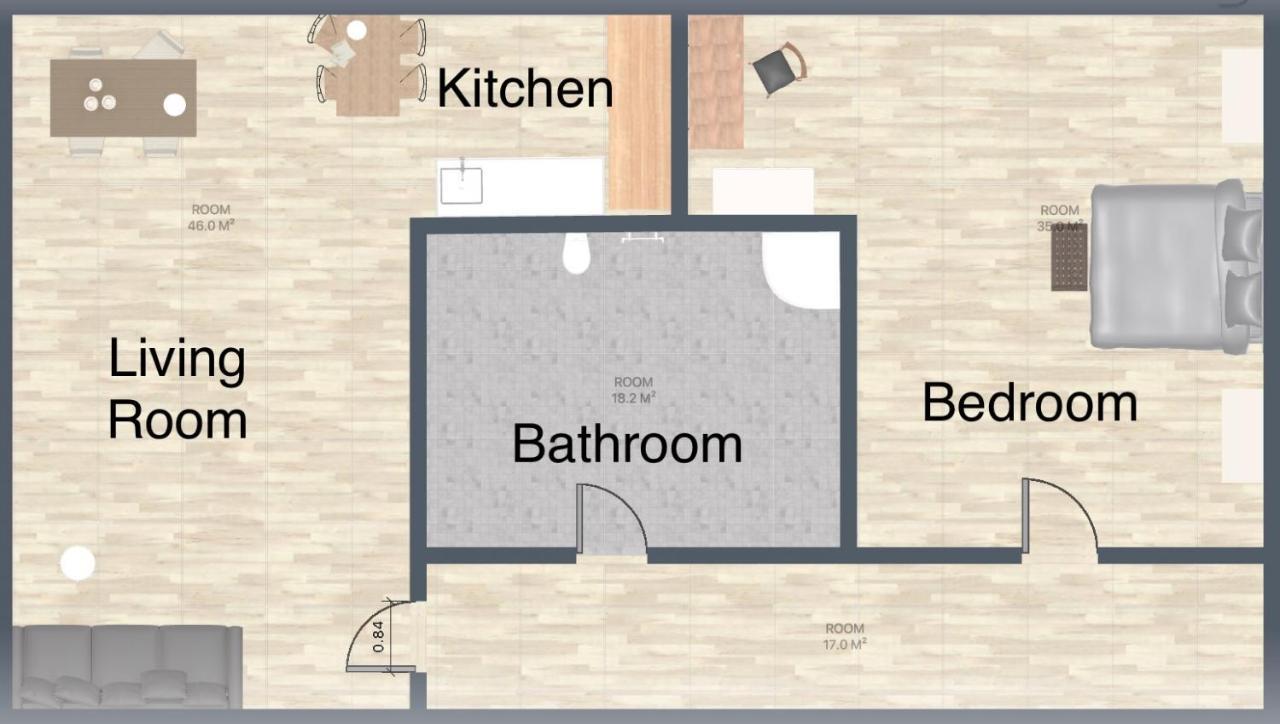 2-Zimmer City Apartment 57M² Mit King Size Bett Und Kueche Munster  Exteriör bild